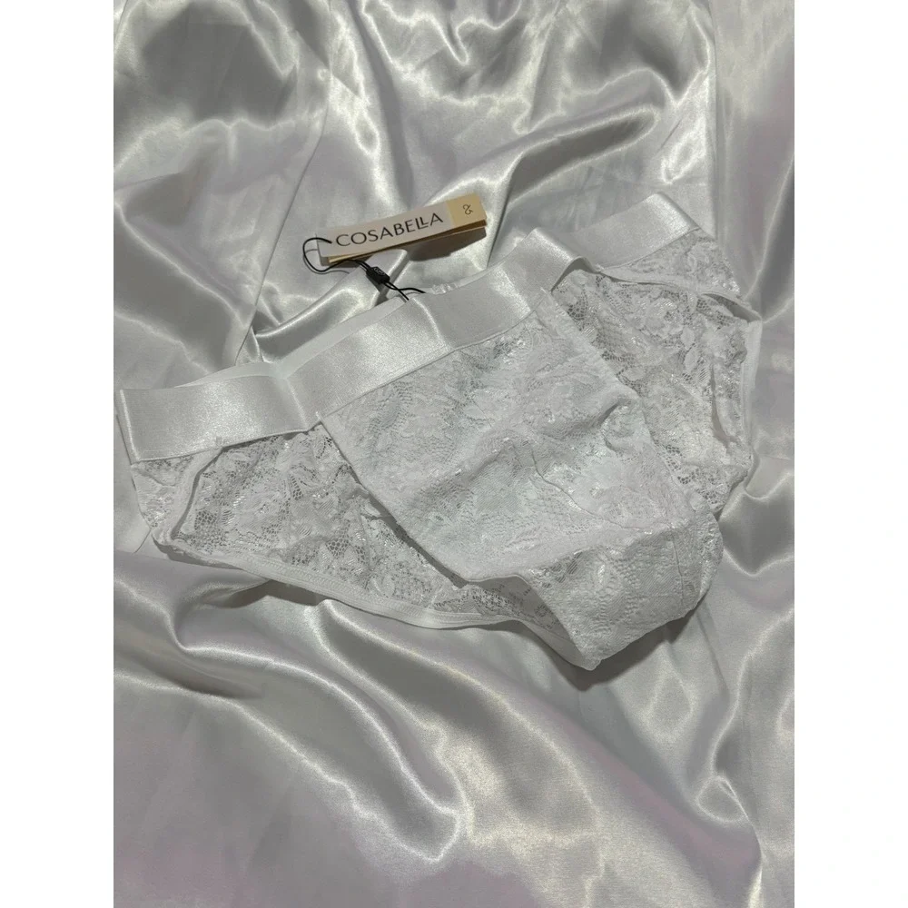 Cosabella Never‎ Say Never Mens Sports Brief White Lace Underwear size XL